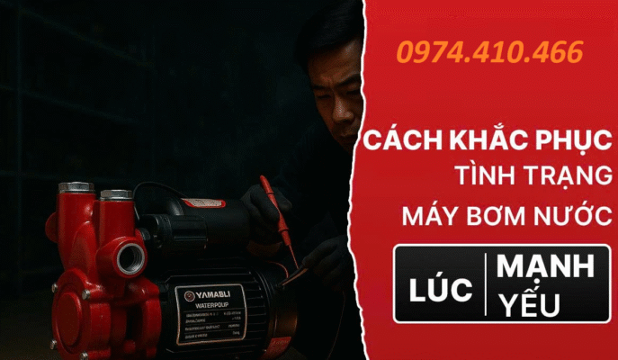 máy bơm nước lên yếu
