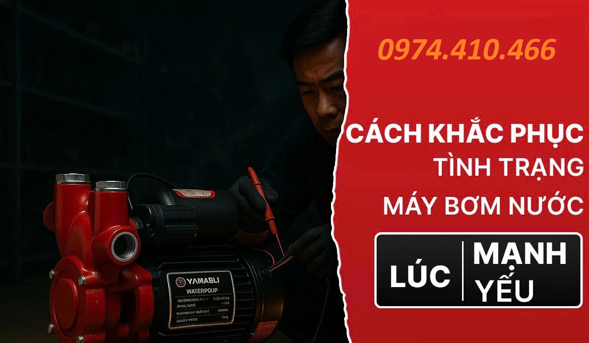 máy bơm nước lên yếu