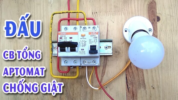 hướng dẫn đấu cb chống giật bình nóng lạnh