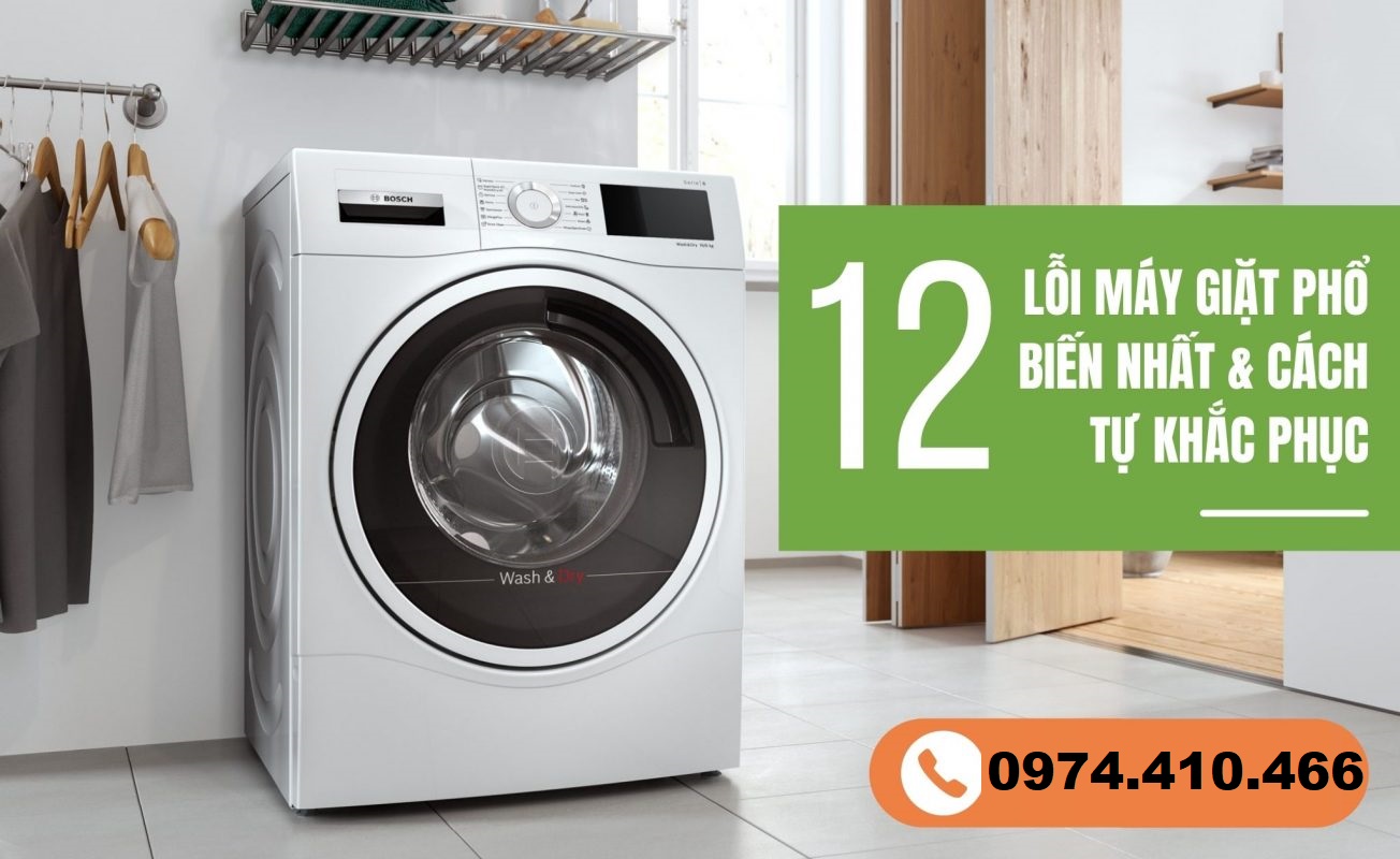 các lỗi máy giặt thường gặp