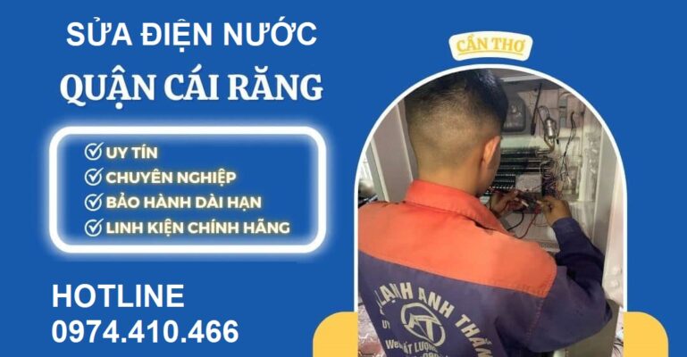 sửa điện nước quận cái răng cần thơ
